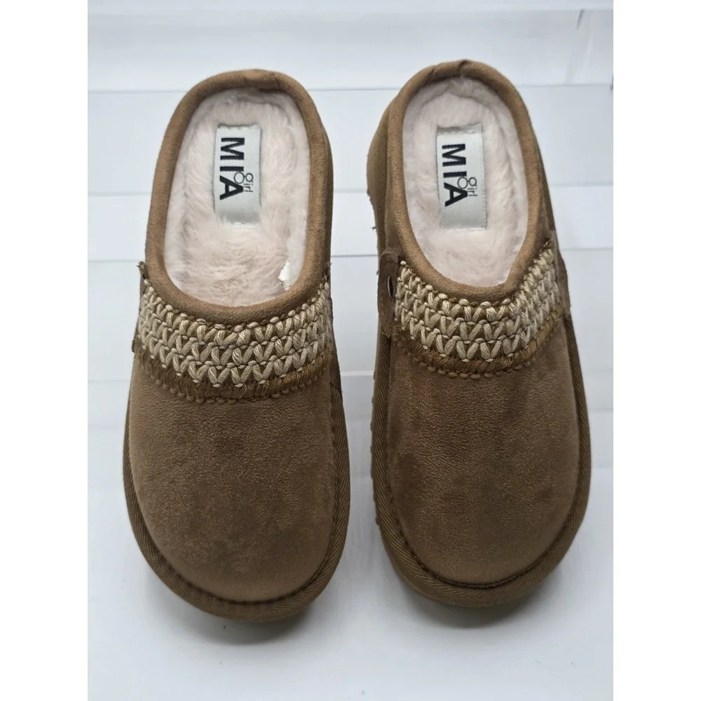 Mia Girls Kirsa Faux Fur Lined Clog Size 12